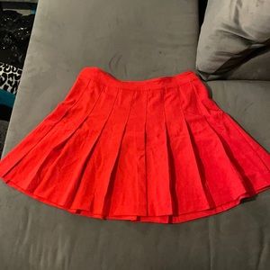 Most Popular Pleated Mini Skirt - red